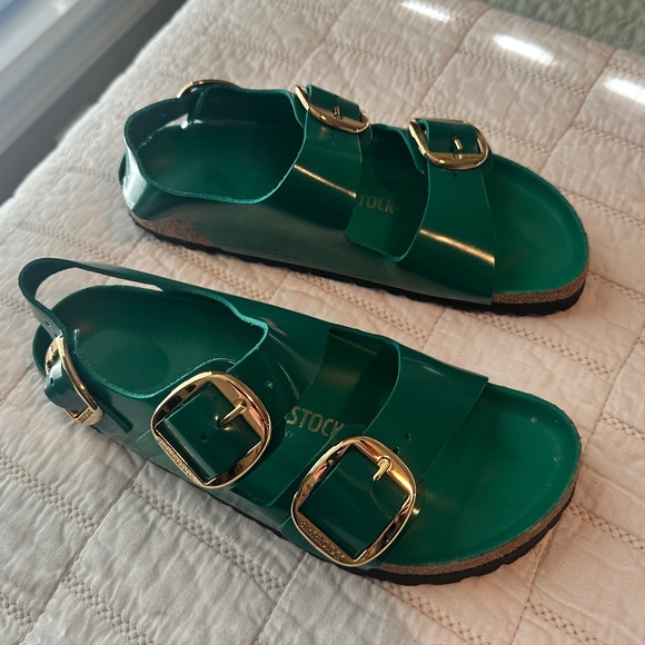 Women's Big Buckle Birkenstocks Green Size 40 - Picture 7 of 7